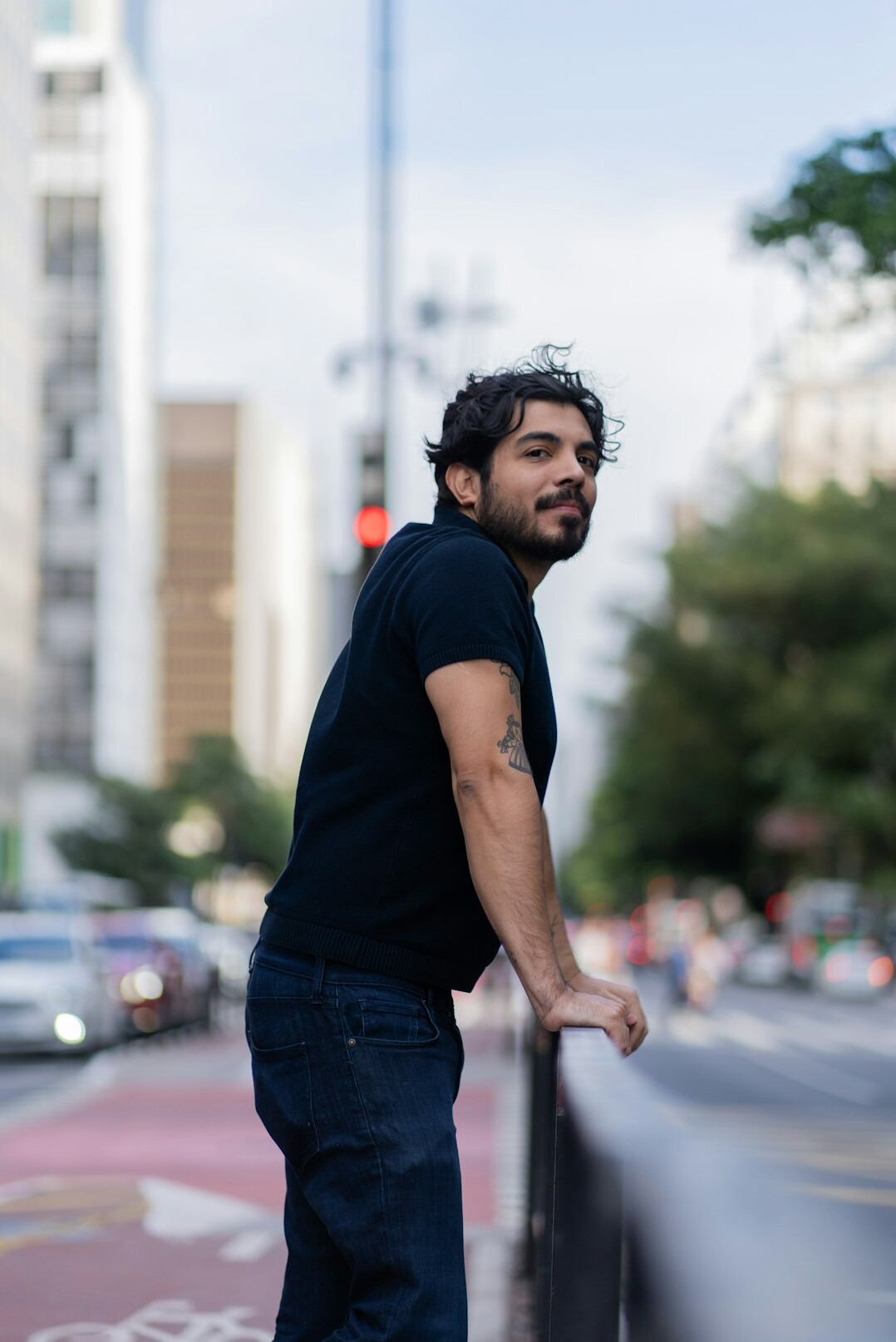 Portrait of a Brazilian man editor with a confident expression